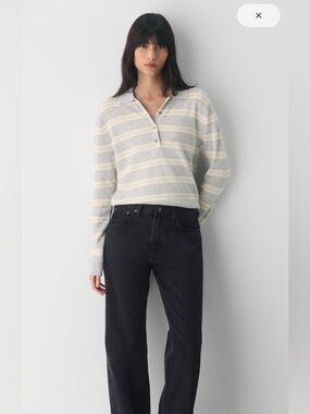 Bare Cashmere Provence Polo Sweater